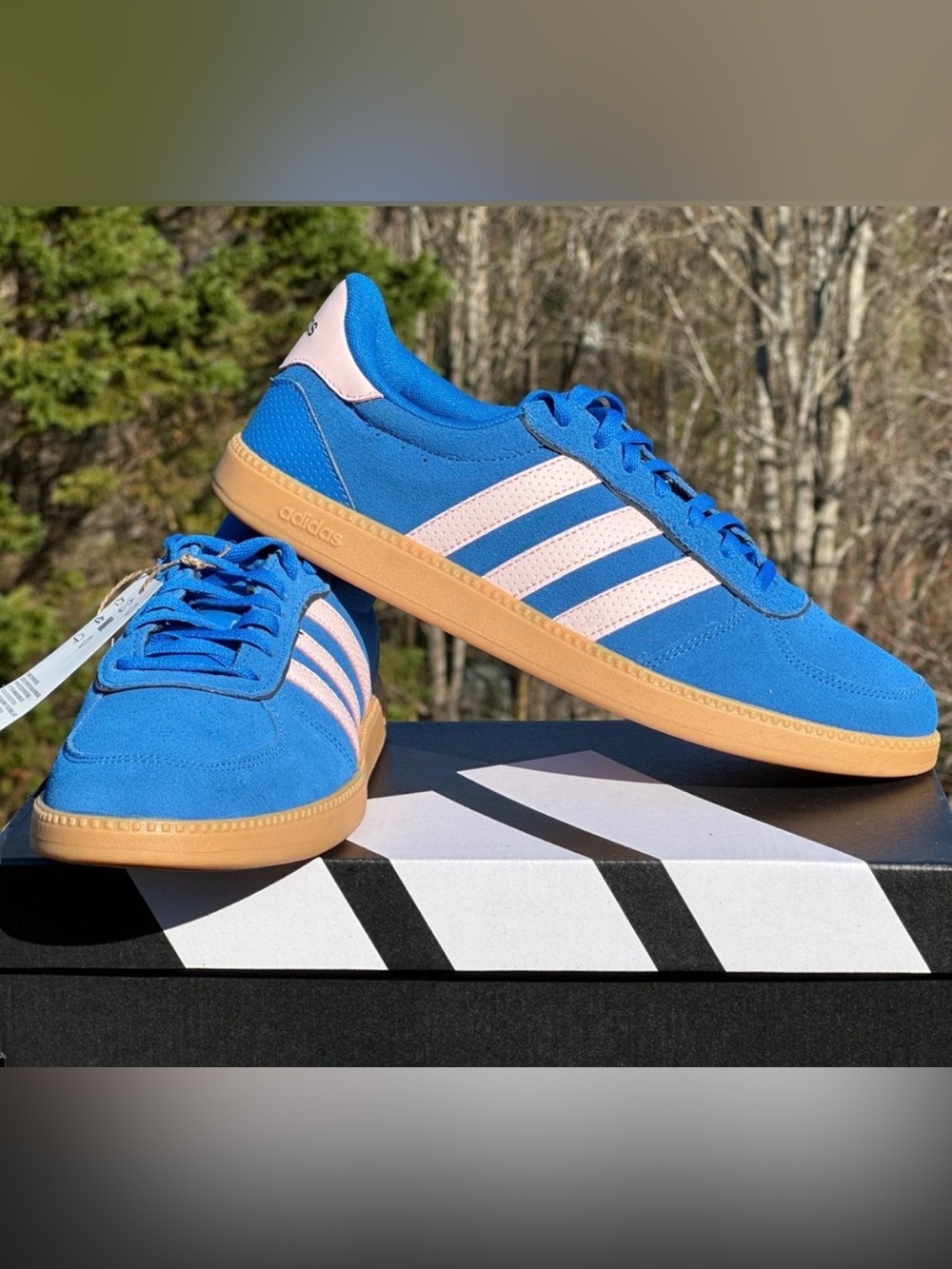 Adidas Breaknet Sleek Blue Low Casual Unisex Sneaker Womens 9 NEW